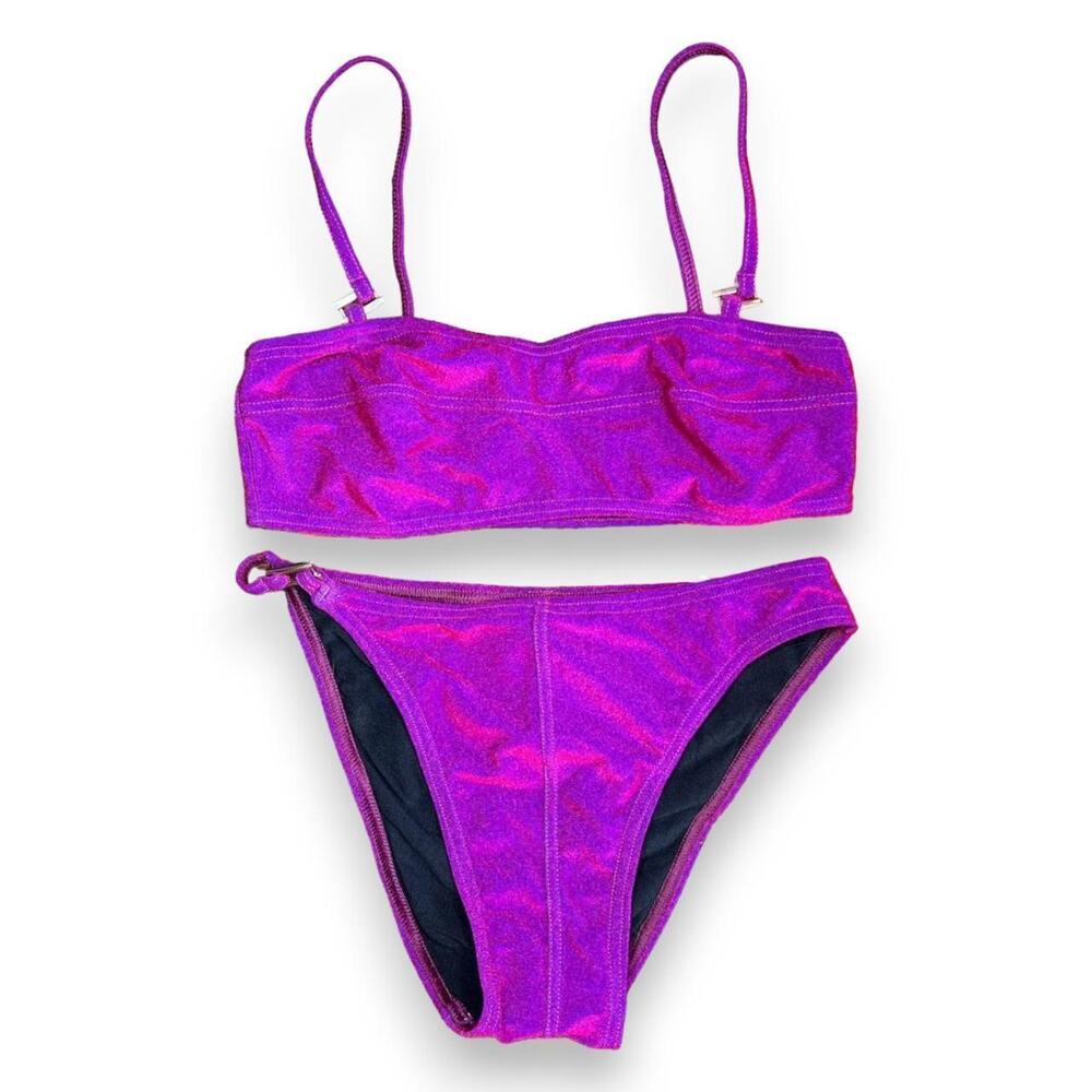 Vintage deadstock purple shimmery irredentist bikini